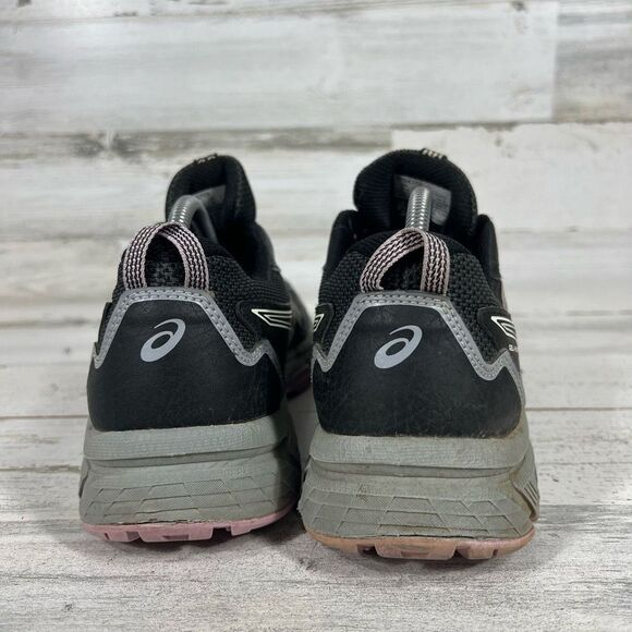 Asics Gel-Venture 8 Womens Athletic Shoes Black Lace Up Pink Soles Size 11 - Picture 3 of 7